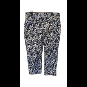 Madison Womens Capri Pants Size 10 Black & White Design Casual Comfortable